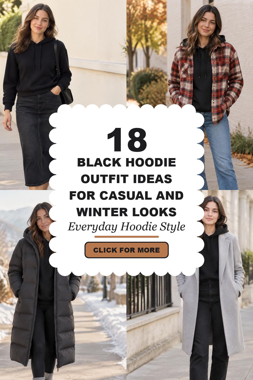 18 Black Hoodie Outfit Ideas for Casual and Winter Looks