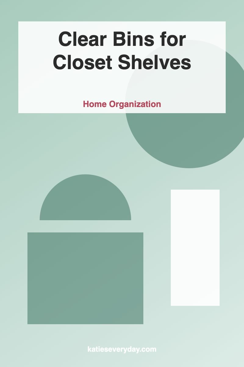 Clear Bins for Closet Shelves - Home Organization idea