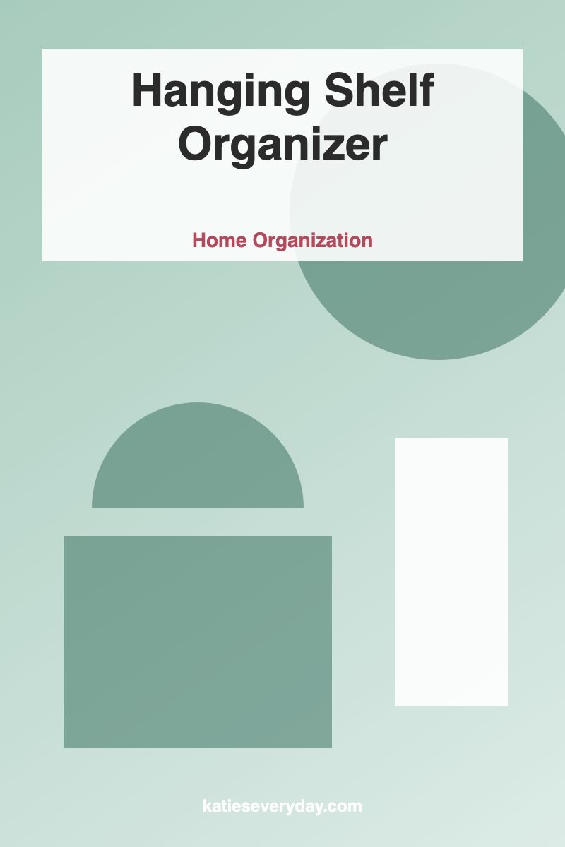 Hanging Shelf Organizer - Home Organization idea
