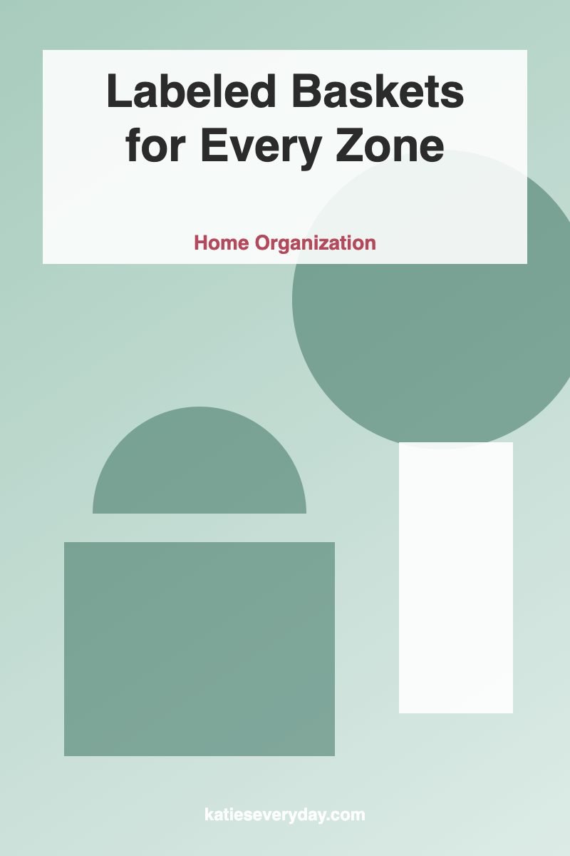 Labeled Baskets for Every Zone - Home Organization idea