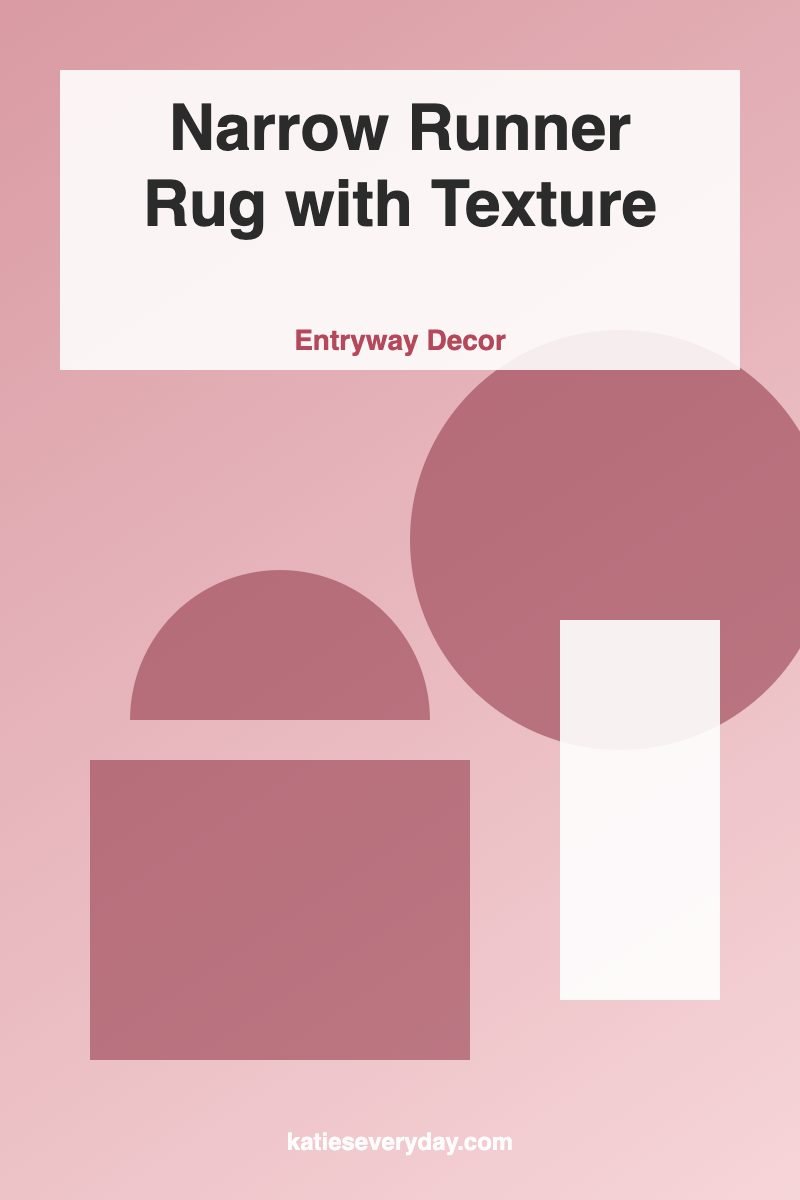Narrow Runner Rug with Texture - Entryway Decor idea