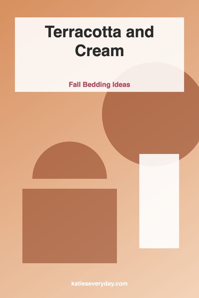 Terracotta and Cream - Fall Bedding Ideas idea