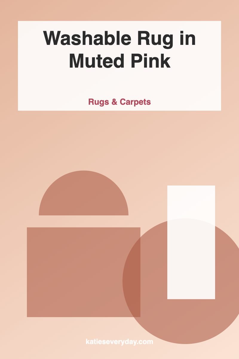 Washable Rug in Muted Pink - Rugs & Carpets idea